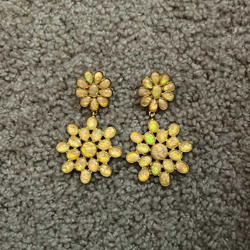 Iridescent dangle earrings